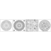 COLORING BOARD (4PCS/SET) 25X25 MANDALA SERIES | 1 UNIDADES | (PHOENIXART)